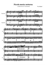 Eine kleine Nachtmusik (Piccola musica notturna) piano 4 hands
