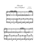 Barcarola from Tales of Hoffmann. Piano 4 hands