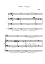 Melodia Norvegese for Violin, piano and cello trio